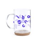 Mug en verre personnalisable avec base en liège 450 ml - Inda | pandacolach - thumb - 1