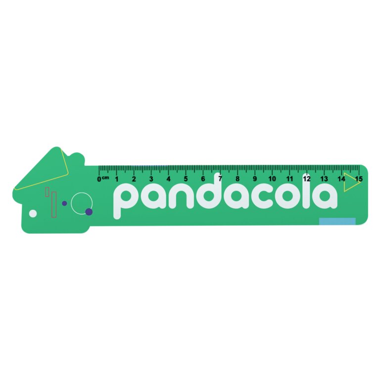 Règle publicitaire en plastique en forme de maison 15 cm - Couler 15 | pandacolach