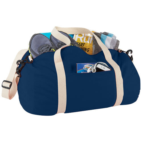 Sac de voyage publicitaire en coton canvas 170 gr/m² et compartiment zippé - Snead | pandacolach - 2