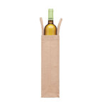 Sac cadeau personnalisé en toile de jute pour une bouteille de vin 320 gr/m² - Vinao | pandacola - thumb - 4