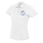 Polo respirant personnalisé en polyester 140 gr/m² | JUST COOL AWDIS® - Boston White Femme | pandacola - thumb - 1