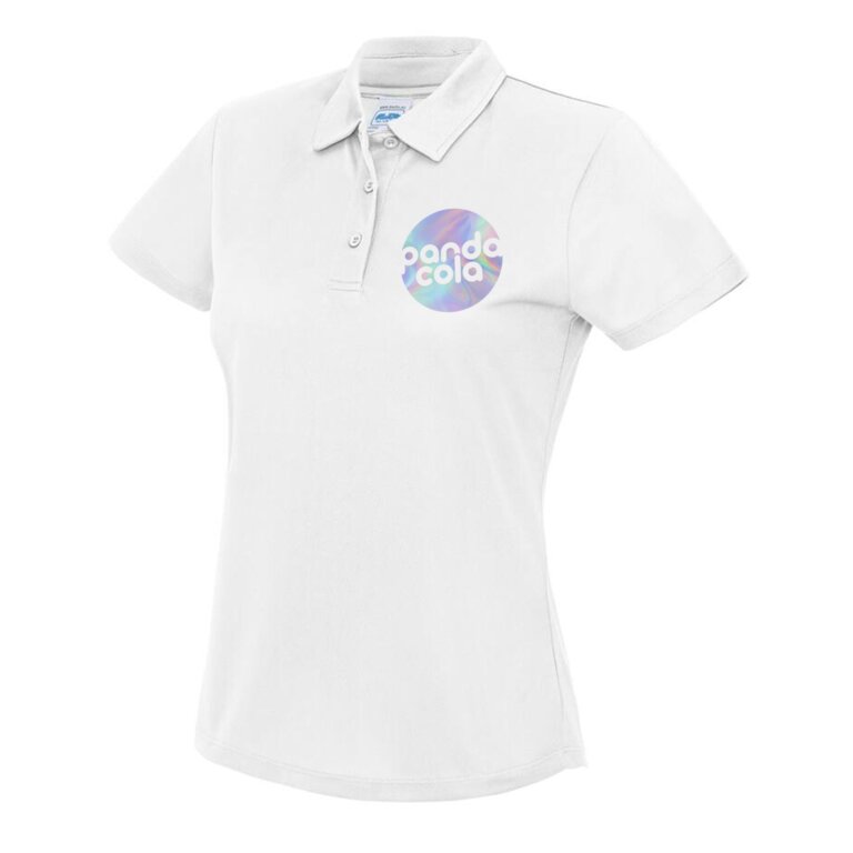 Polo respirant personnalisé en polyester 140 gr/m² | JUST COOL AWDIS® - Boston White Femme | pandacolach