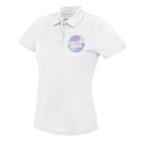 Polo respirant personnalisé en polyester 140 gr/m² | JUST COOL AWDIS® - Boston White Femme | pandacolach - thumb - 1