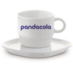 Tasse personnalisable en porcelaine d'une capacité de 180 ml avec soucoupe incluse - Satellite | pandacola - thumb - 1