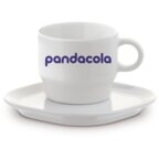 Tasse personnalisable en porcelaine d'une capacité de 180 ml avec soucoupe incluse - Satellite | pandacolach - thumb - 1