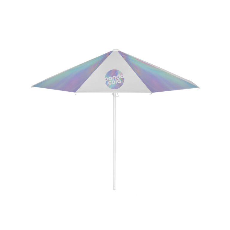 Parasol publicitaire rond ouverture avec poignée - Tahiti round | pandacola - 2