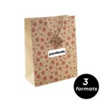 Sac cadeau publicitaire en papier kraft avec décoration de Noël - Ohohoh | pandacola - thumb - 1