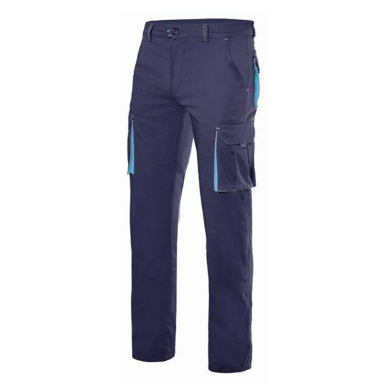 Pantalon de travail personnalisé bicolore en coton 240 gr/m² | VELILLA® - Catch | pandacolach
