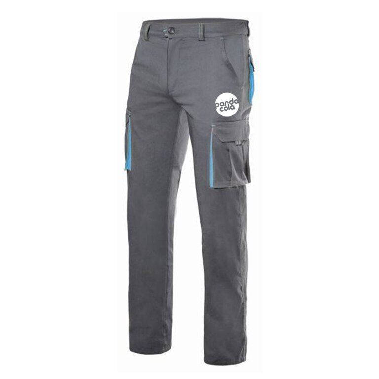 Pantalon de travail personnalisé bicolore en coton 240 gr/m² | VELILLA® - Catch | pandacola