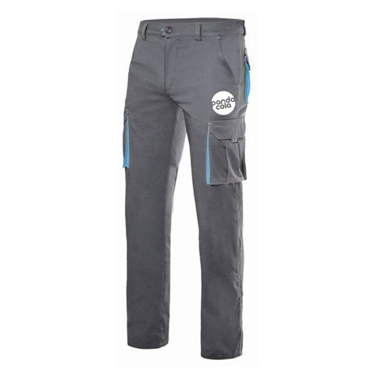 Pantalon de travail personnalisé bicolore en coton 240 gr/m² | VELILLA® - Catch | pandacolach