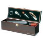 Coffret à vin pour une bouteille comprenant 4 accessoires - Costieres | pandacolach - thumb - 1