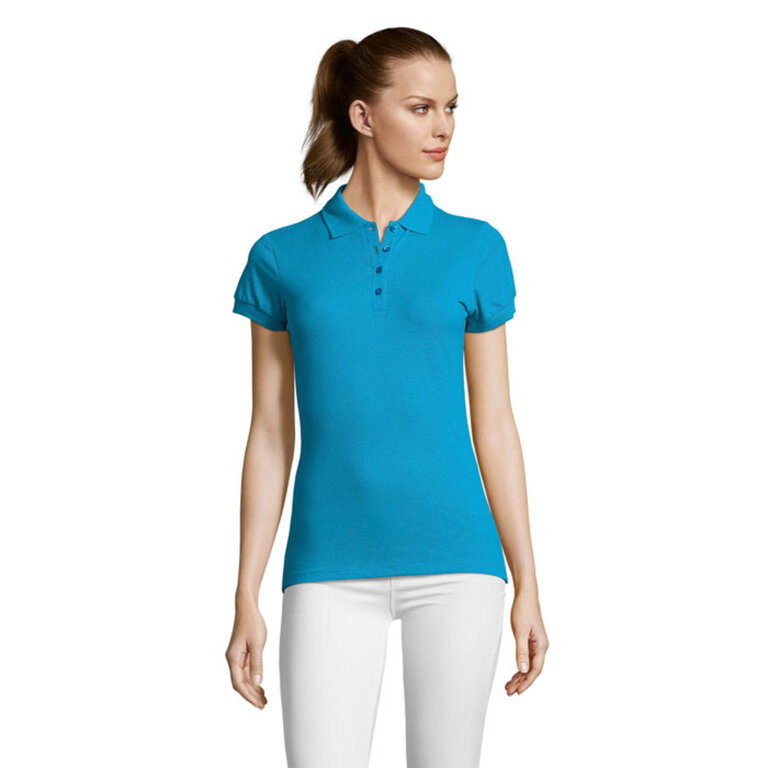 Polo personnalisable couleur femme à manches courtes en coton peigné 170 gr/m² - Passion | pandacola