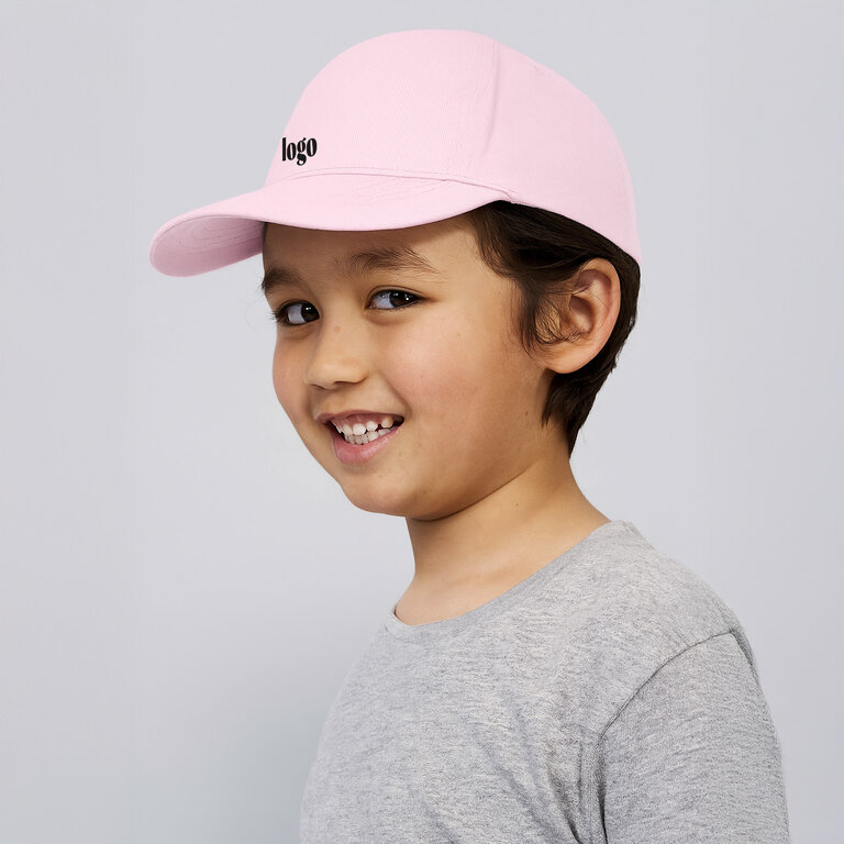 Casquette enfant personnalisée 5 panneaux 100% coton brossé 180 gr/m² - Sunny enfant | pandacola