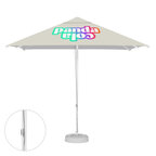 Parasol promotionnel carré avec ouverture corde - Fidji square | pandacola - thumb - 1