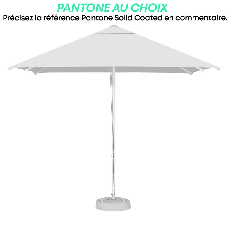 Parasol promotionnel carré avec ouverture corde - Fidji square | pandacolach