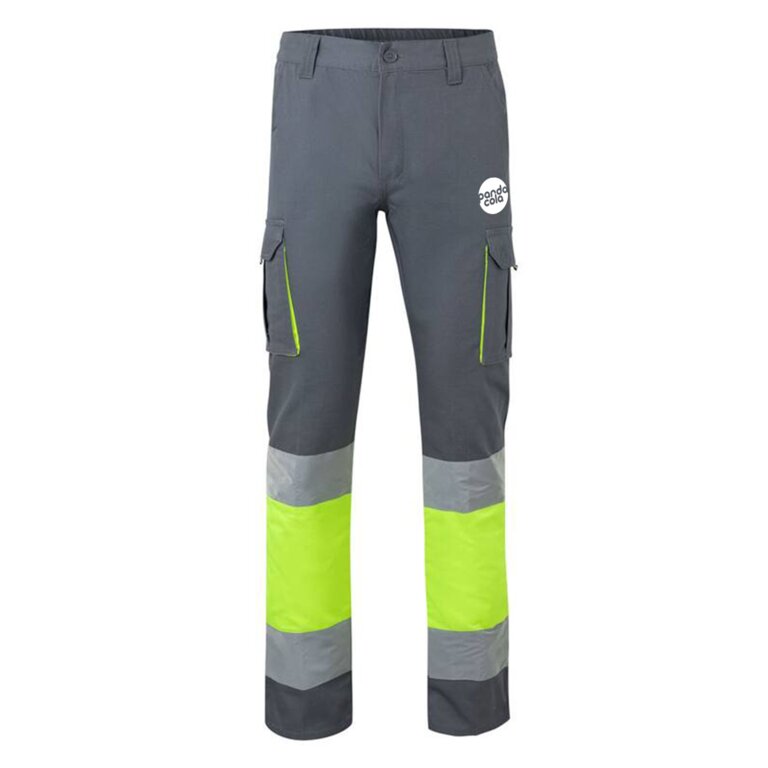Pantalon personnalisable multipoches à haute visibilité en coton 240 gr/m² | VELILLA® - Dua | pandacolach