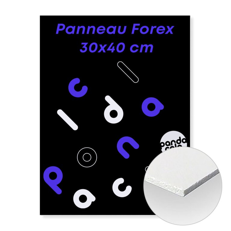 Panneau format portrait en Forex 3mm avec marquage recto 30X40 cm - Faller | pandacola