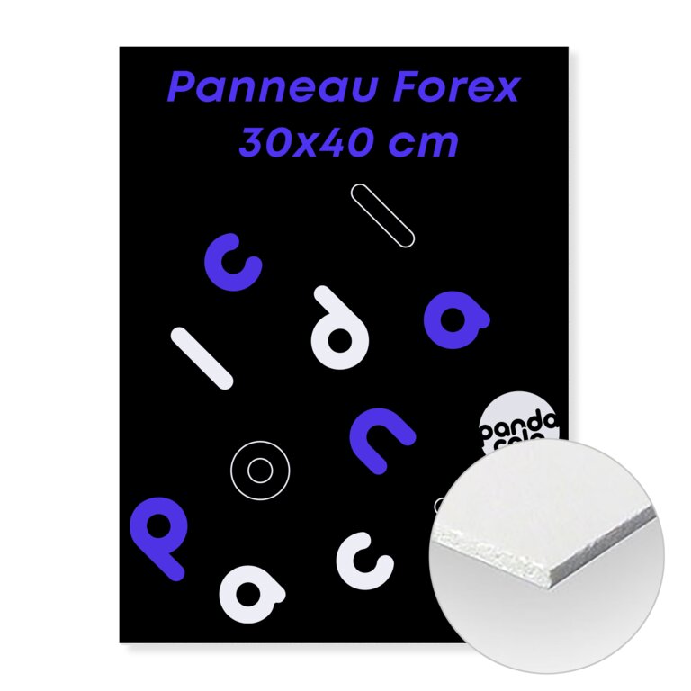Panneau format portrait en Forex 3mm avec marquage recto 30X40 cm - Faller | pandacolach