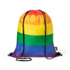 Sac à cordelettes personnalisé arc-en-ciel en rPET - Reimbo | pandacola - thumb - 1