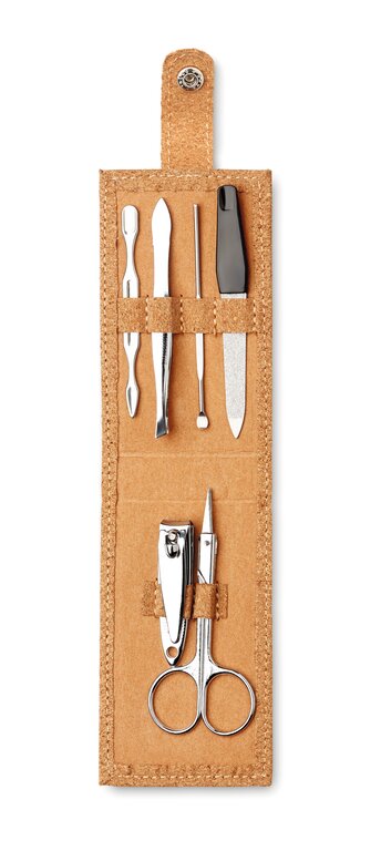 Ensemble manucure personnalisé 6 outils avec pochette en liège - Nailkit | pandacolach