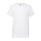 T-shirt personnalisé col v homme blanc en coton 165 gr/m² | FRUIT OF THE LOOM® - Tango White | pandacola - thumb - 3