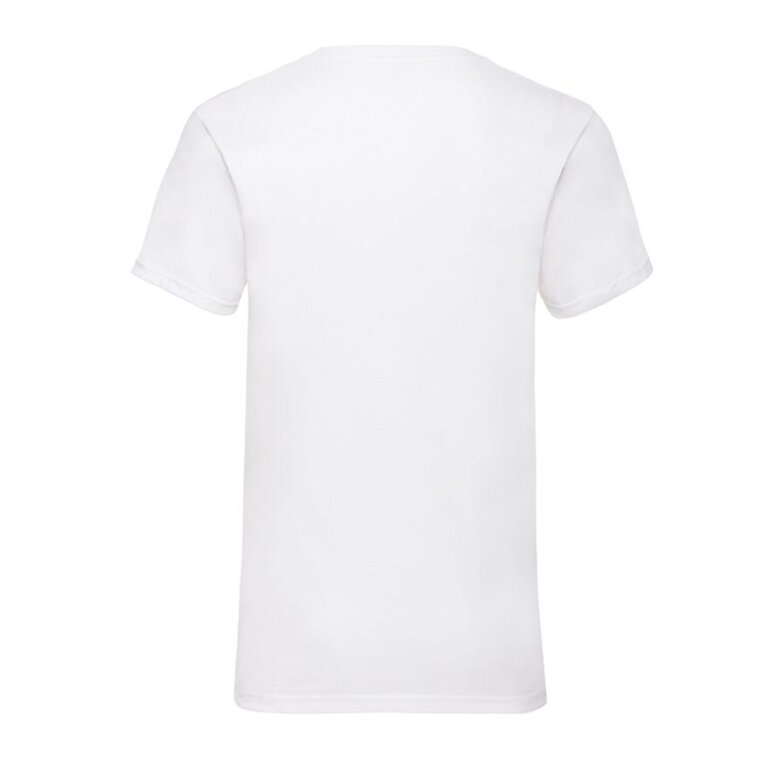 T-shirt personnalisé col v homme blanc en coton 165 gr/m² | FRUIT OF THE LOOM® - Tango White | pandacolach - 1