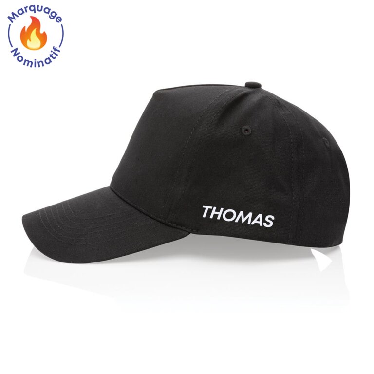 Casquette 190 gr/m² personnalisable avec votre prénom 5 panneaux coton recyclé - Oulan own | Impact | pandacolach