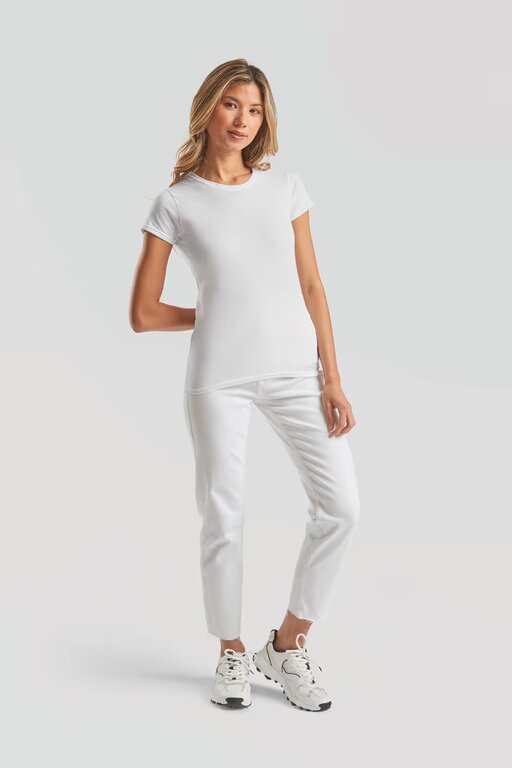 T-shirt personnalisé femme en coton 150 gr/m² | FRUIT OF THE LOOM® - Iconic White | pandacola