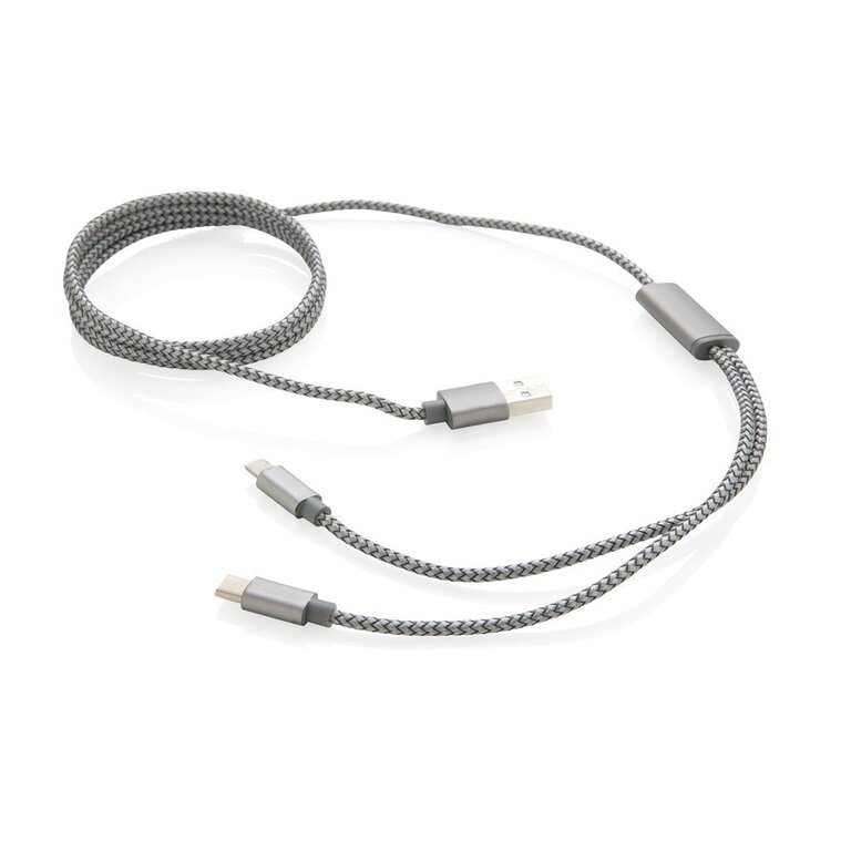 Câble de charge personnalisé tressé 3 en 1 en nylon - Donoo | pandacola