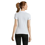Polo personnalisable blanc femme à manches courtes en coton peigné 170 gr/m² - Passion | pandacola - thumb - 2