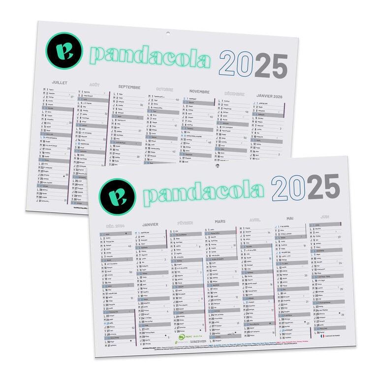 Calendrier de banque publicitaire rigide Made In France 55x40,5 cm - Plano | pandacolach