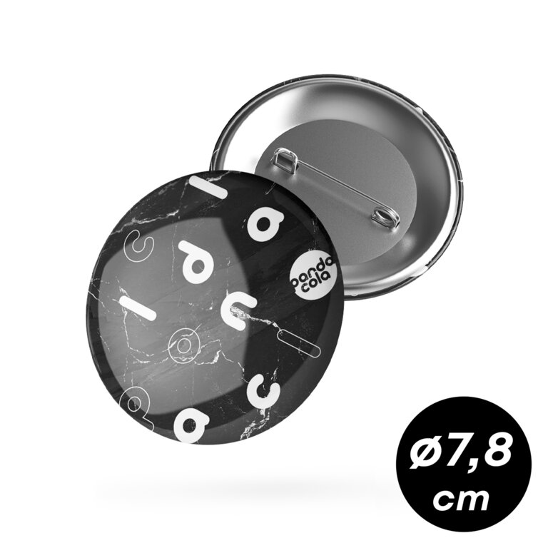 Badge personnalisé rond Ø7,8 cm - Paty | pandacolach