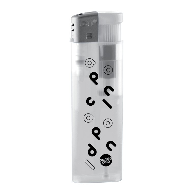 Briquet électronique transparent givré - Frosty Piezo | pandacola