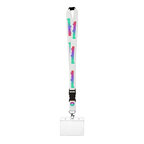 Tour de cou 100% personnalisable rPET avec boucle détachable, attache de sécurité et porte-badge - Sairai | pandacolach - thumb - 1