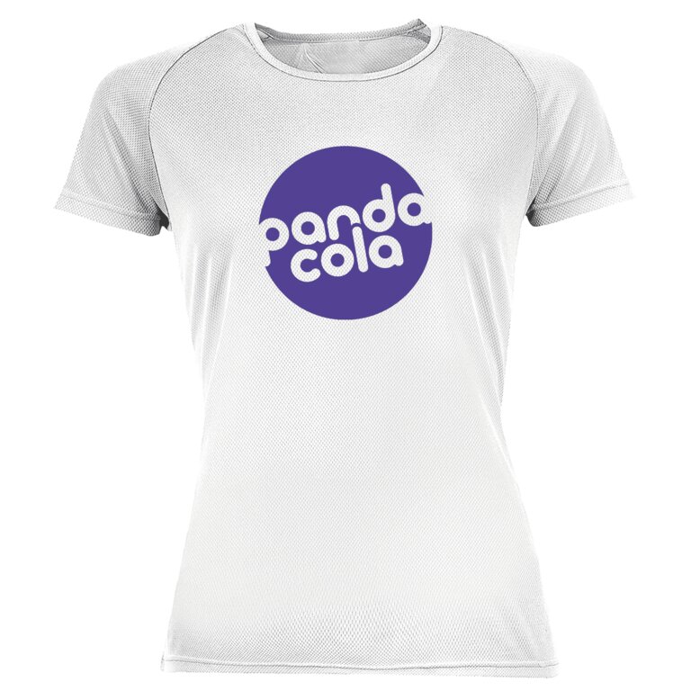 Tee-shirt respirant personnalisable de sport blanc femme en mesh polyester 140 gr/m² - Sporty | pandacola