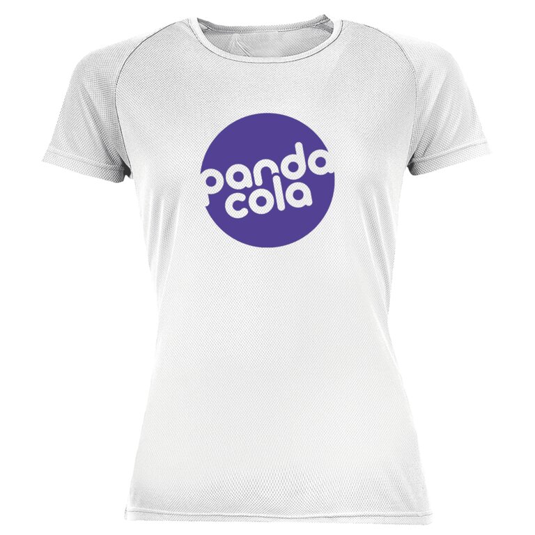 Tee-shirt respirant personnalisable de sport blanc femme en mesh polyester 140 gr/m² - Sporty | pandacolach