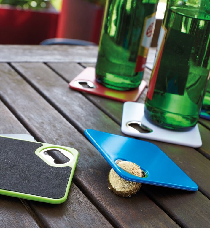 Sous-verre publicitaire avec décapsuleur - Together | pandacolach - 2