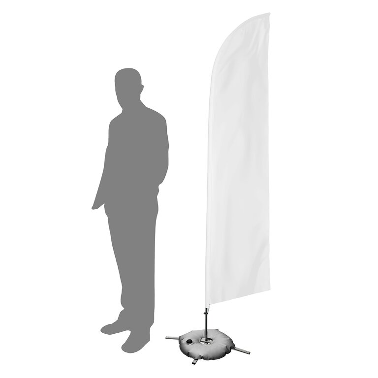 Oriflamme personnalisée aile en polyester avec pied - Alma | pandacolach