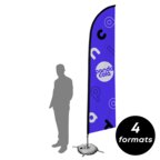 Oriflamme personnalisée aile en polyester avec pied - Alma | pandacolach - thumb - 2