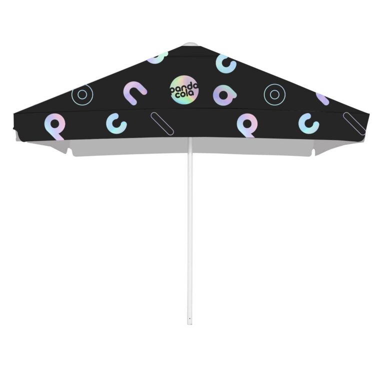 Parasol personnalisé carré avec ouverture télescopique et lambrequin - Galapagos | pandacolach - 2