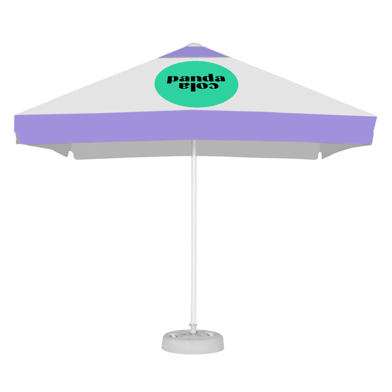 Parasol personnalisé carré avec ouverture télescopique et lambrequin - Galapagos | pandacolach - 2