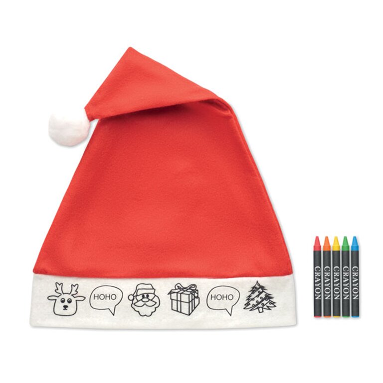 Bonnet de Noël publicitaire à colorier - Haikri | pandacola