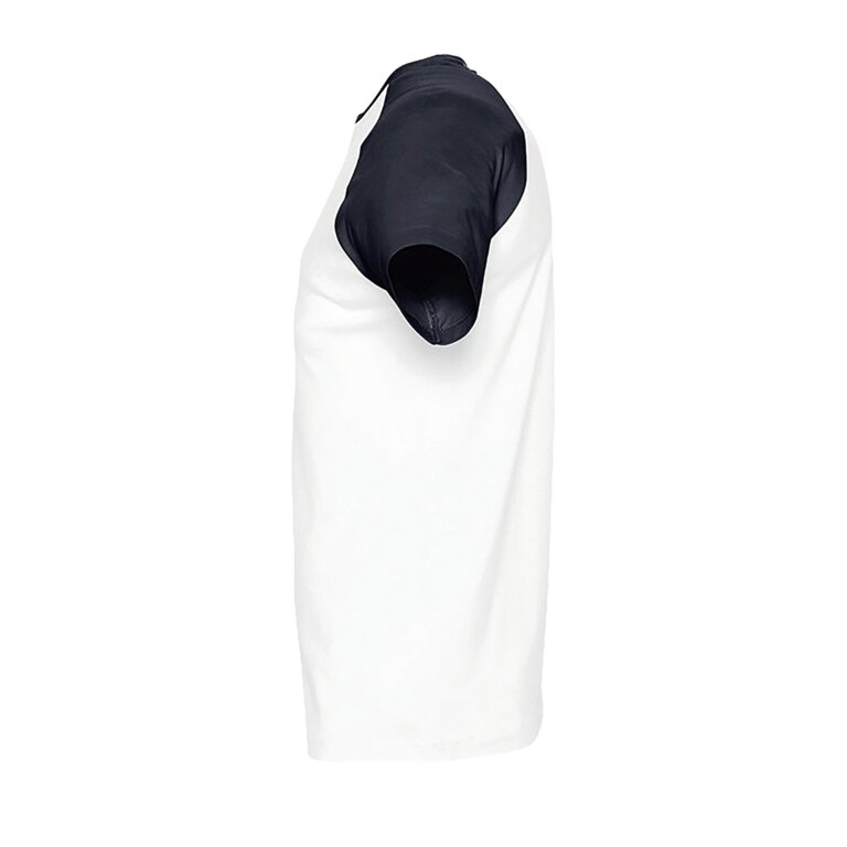 T-shirt personnalisable bicolore à manches raglan en coton 150 gr/m² - Funky White | pandacola - 2