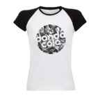 T-shirt personnalisable bicolore à manches raglan en coton 150 gr/m² - Funky White | pandacolach - thumb - 3