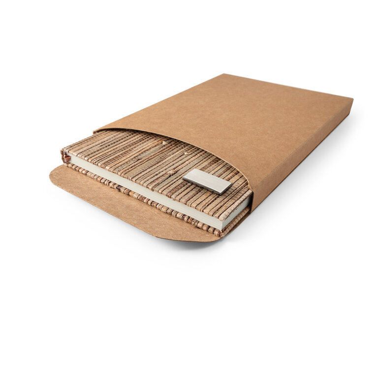 Carnet A5 publicitaire 192 pages en paille - Braga | pandacola - 2
