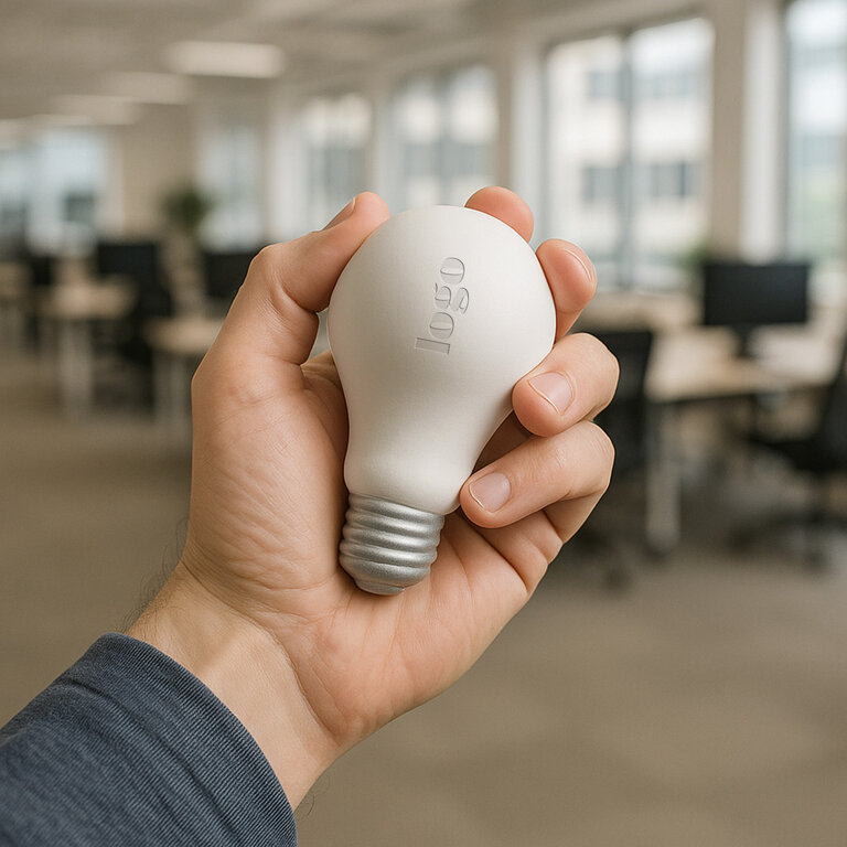Anti-stress publicitaire en forme d'ampoule - Light | pandacolach