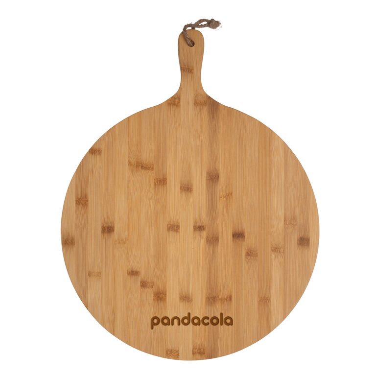 Planche de service ronde promotionnel en bambou - Bergen | pandacolach