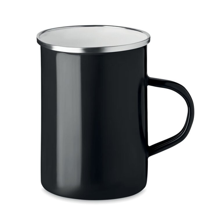 Mug personnalisable vintage en métal avec émail 550 ml - Hencien | pandacola