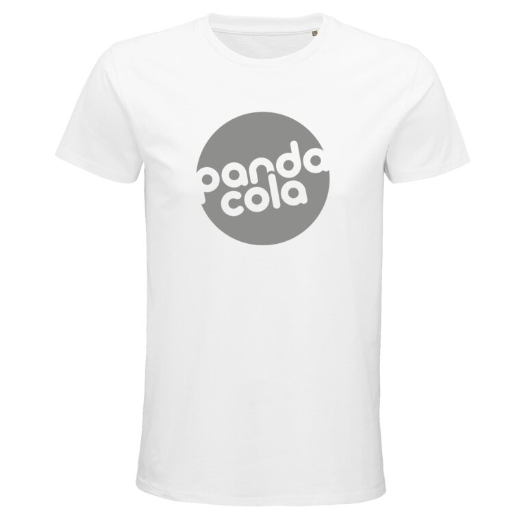 Tee-shirt personnalisable blanc homme coupe tubulaire en coton bio 175 gr/m² - Pioneer | pandacolach