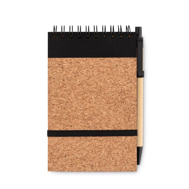Carnet personnalisable A6 avec couverture en liège avec stylo - Legi | pandacolach